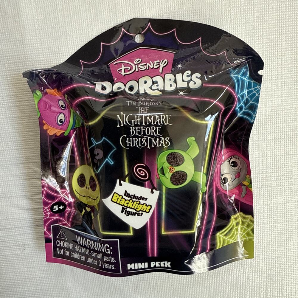 Disney Blacklight Nightmare Before Christmas Figure Doorables Random NEW Sealed